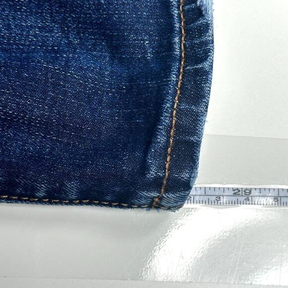 American Eagle Jeans Women Size 00 Blue Skinny High Rise Distressed 5 Pockets - Picture 14 of 14
